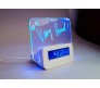 Fluorescent LED Message Digital Alarm Clock With Night Light [Blue]