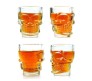 Set of 4 Crystal Skull Shot Glass For Vodka Whiskey - Home / Bar