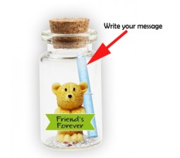 Message in A Bottle With Teddy & Friends Forever Cut