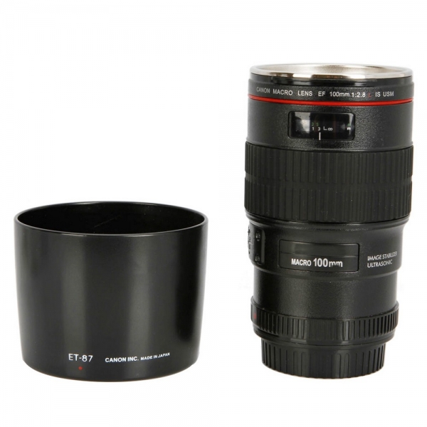 Extremely Large Camera Lens Mug EF 100mm f/2.8L Stainless Steel