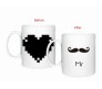 Mr & Mrs Magic Mug With Heart Design - Couple Mug