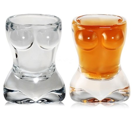 Naked Lady Shaped Shot Glass - Set of 2