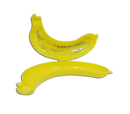 Anti Squeeze Yellow Banana Carry Case Box For Office School Camping Hiking Lunch