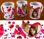 Personalize Valentine Mug With Heart Background