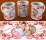 Personalize Valentine Mug With Two Heart
