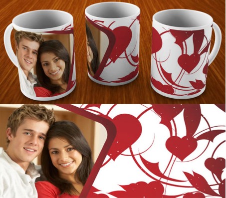 Personalize Valentine Mug With Red Love
