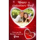 Valentine Greeting Card With Red Heart