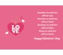 Valentine Greeting Card With Love Message