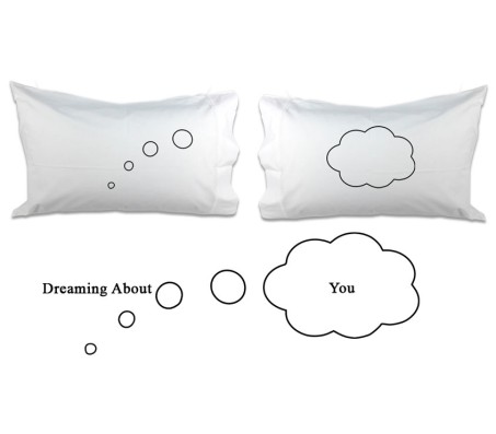 Couple Pillow Thinking About You [18 x 13 Inches - 2 Pillow]