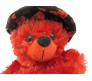 Red Teddy With Heart & Black Hat [12 x 8 inches]