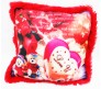 Square Red Pillow Teddy Rose Pillow [15 x 15 inches]