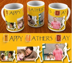 Growing Up With Father Custom Fathers Day Mug