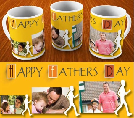 Growing Up With Father Custom Fathers Day Mug