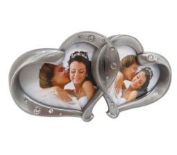 Joint Hearts Photo Frame Platinium Style