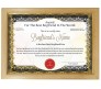 Personalized Award Certificate For Worlds Best Boyfriend With Frame