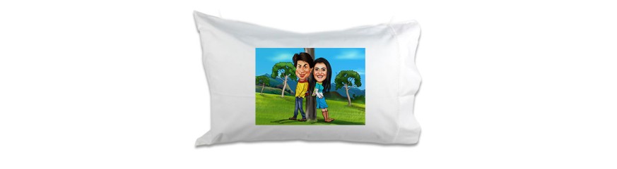 Caricature Couple Pillows