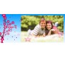 Personalize Valentine Heart Mug With Flower Background