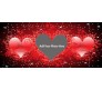 Personalize Valentine Heart Handle Mug With Sparking Background