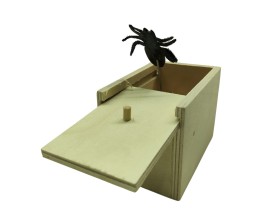 Fake Spider Mouse Wooden Surprise Box Item Prank Toy Wooden Box Gift Scare Toy